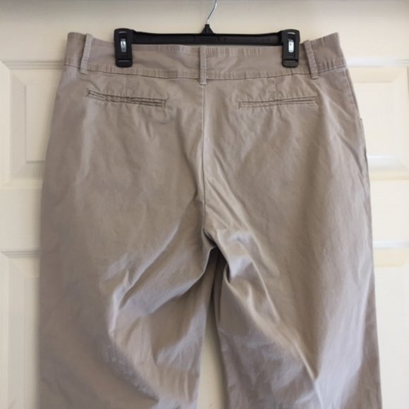 Lee Natural Fit Straight Pants Just Below The Waist Khaki Tan Petite Size 16P - Picture 5 of 6